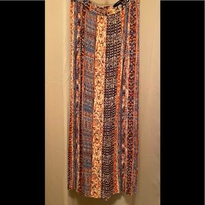 Forever 21 long, gauze, back zipper closure skirt